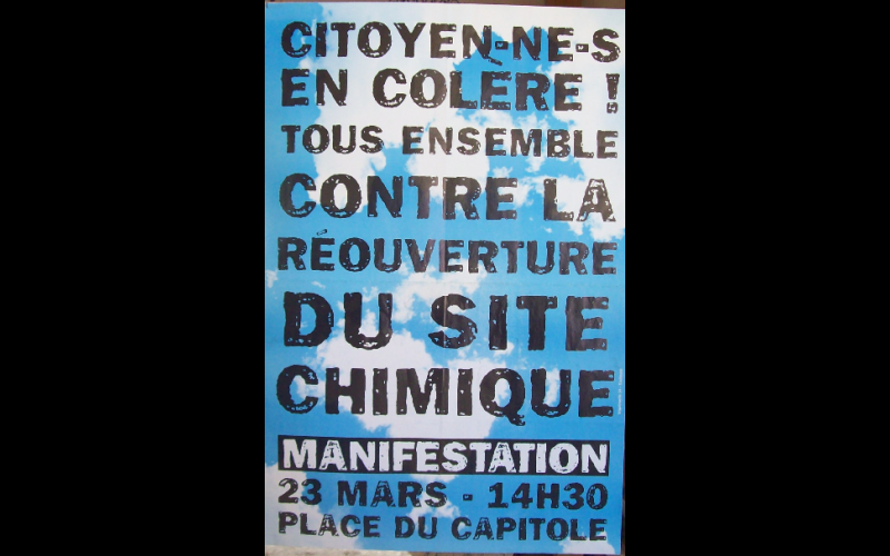 affiche manif AZF 3, Toulouse, mars 2002
