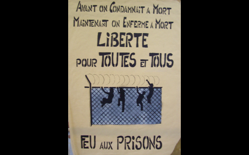 affiche feu aux prisons, 80x60