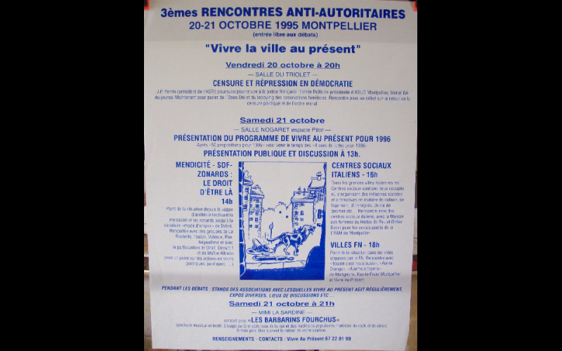 1995, Montpellier, rencontre libertaire, 60x80 