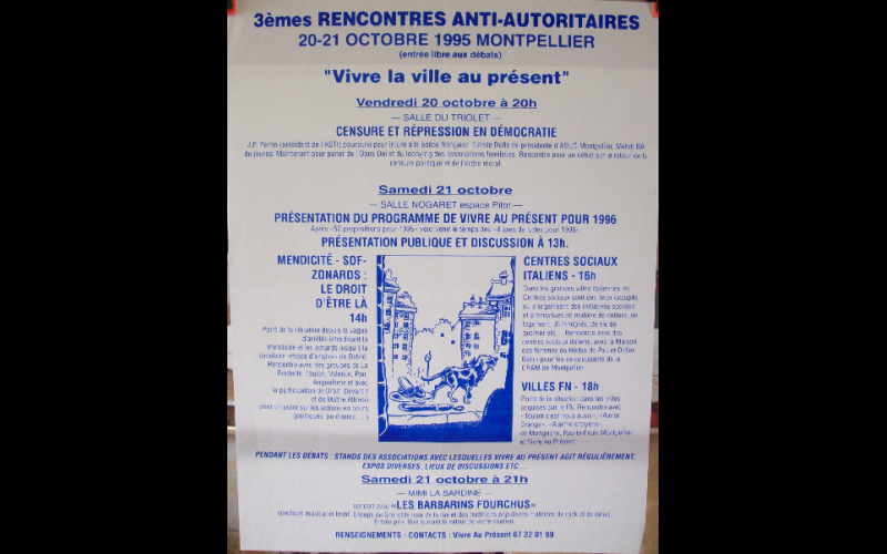 1995, Montpellier, rencontre libertaire, 60x80