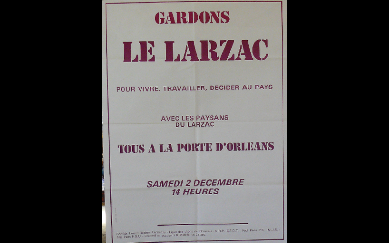 affiche manif Larzac Paris 2, 1978