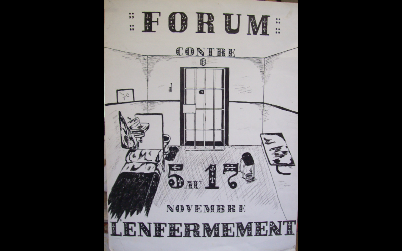 affiche forum contre l'enfermement Toulouse, 1982