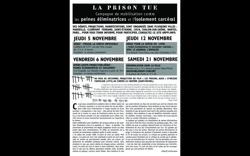 affiche campagne la prison tue toulouse, 2009