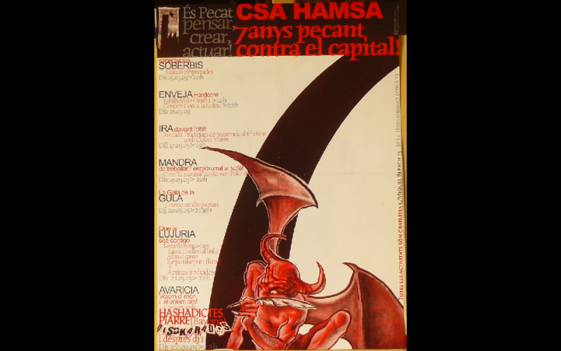affiche squatt Hamsa, Barcelone