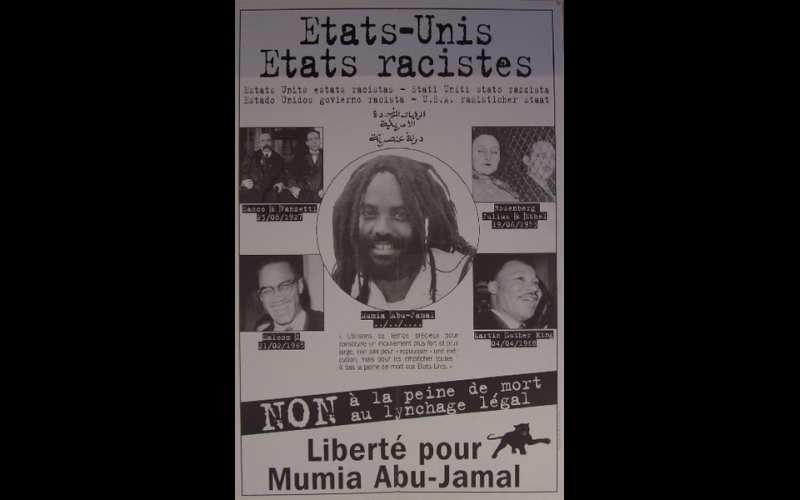 affiche Etats-Unis états racistes liberté Mumia