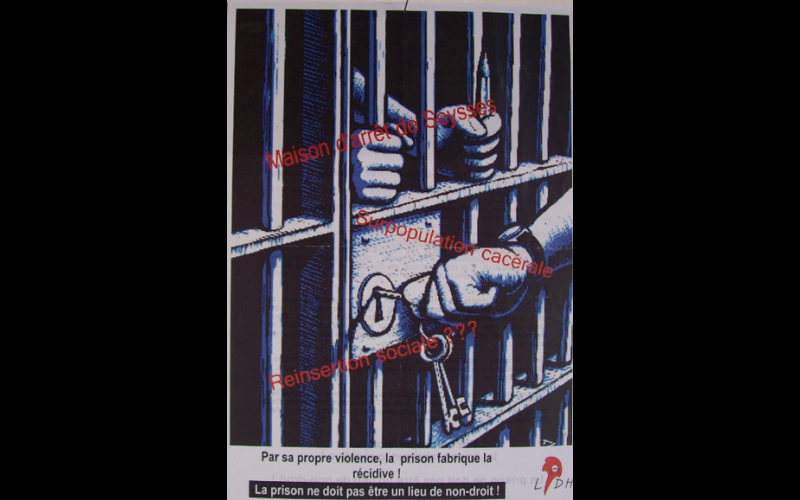 affiche prison Seysses LDH, Toulouse