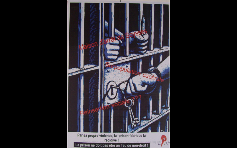 affiche prison Seysses LDH, Toulouse 