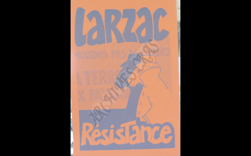 affiche larzac resistance orange