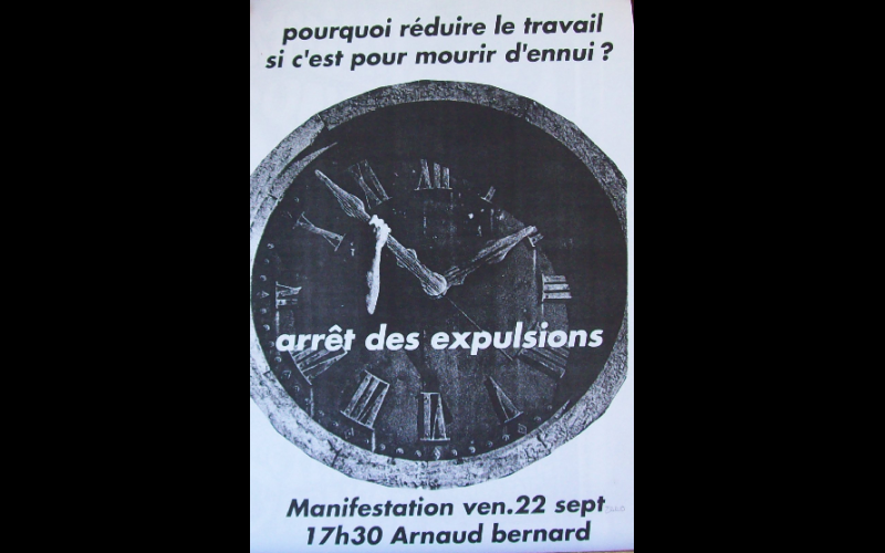 affiche manif anti-expulsion squat 5, Toulouse, 2000 