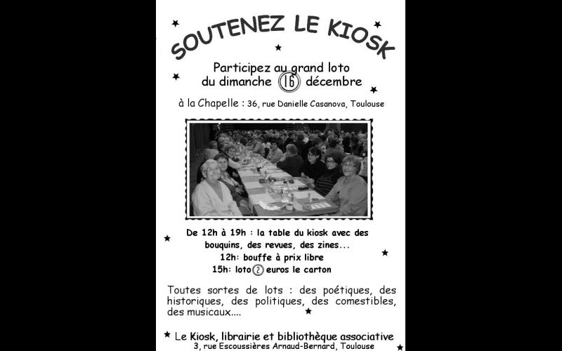 affiche loto du Kiosk, 2012