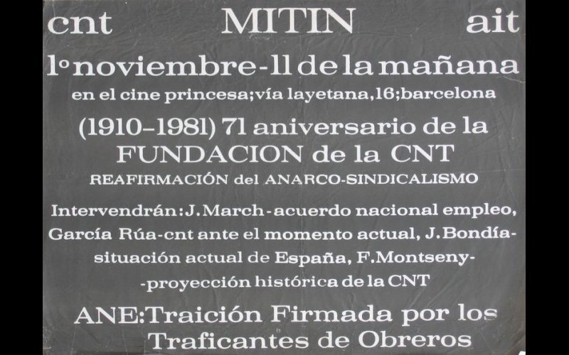 N°236 CNT-AIT Barcelona nov.1981 MF Esp. 60x43