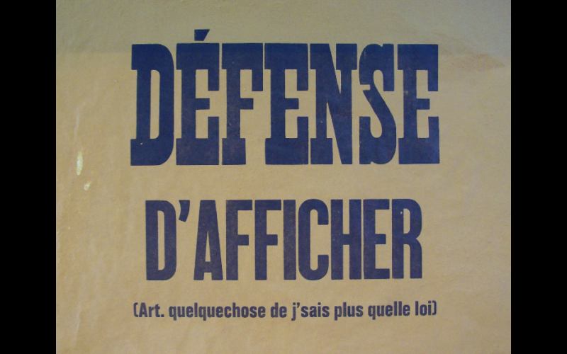 Défense d'afficher