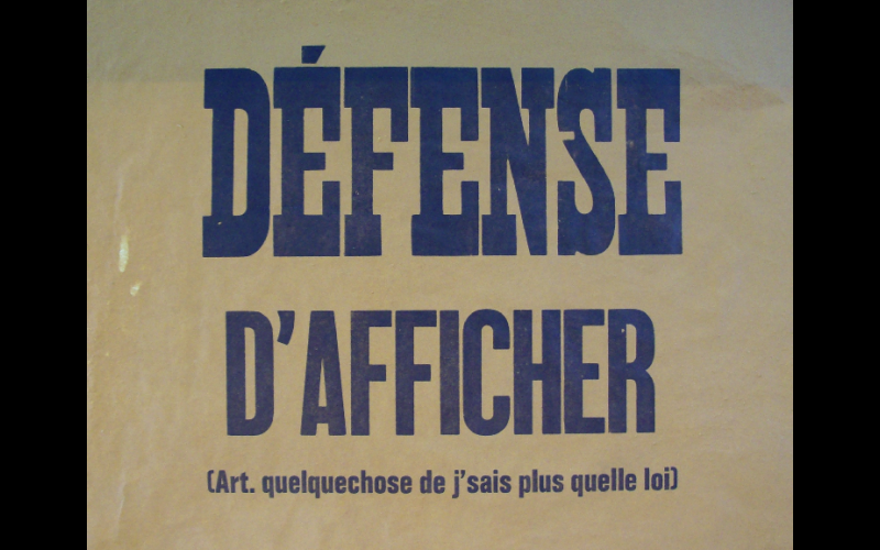 Défense d'afficher 