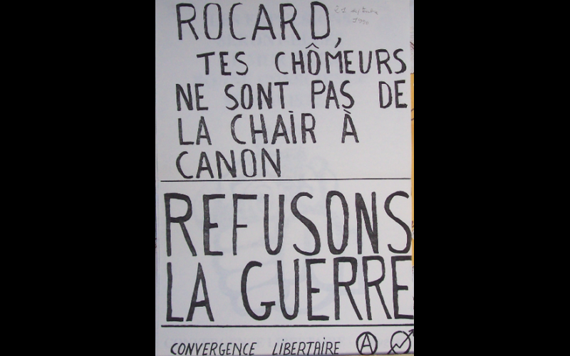 affiche anti-militariste Rocard