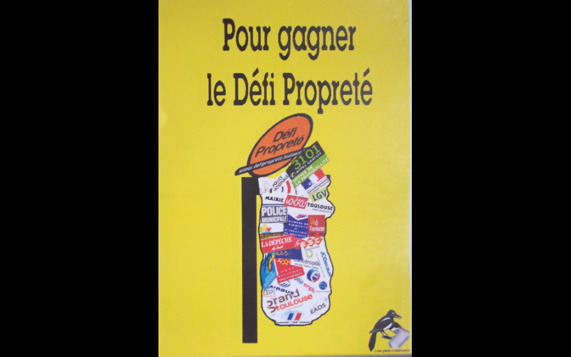 affiche propreté, Pies colleuses, Toulouse 