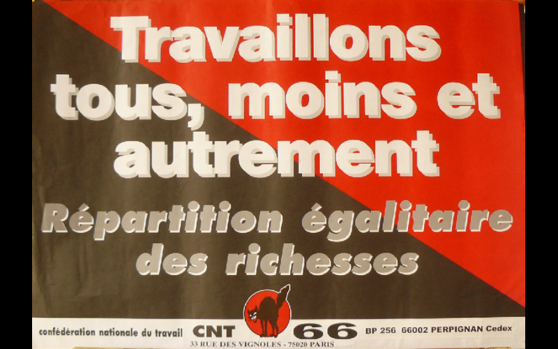 affiche travaillons tous, CNT 66 