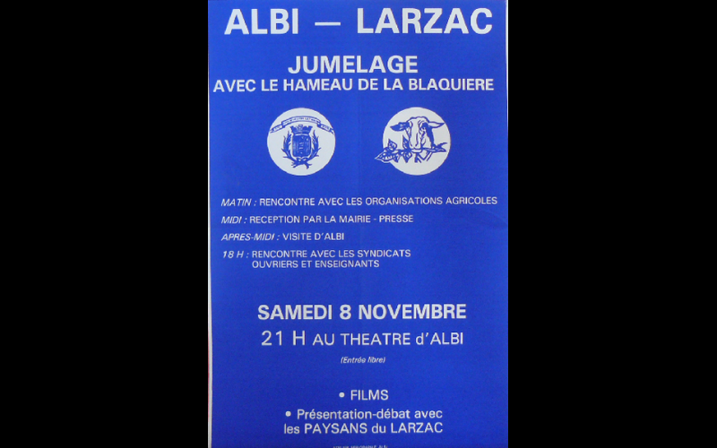 affiche jumelage Albi-Larzac