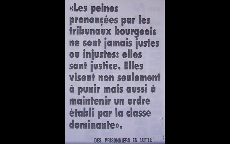 affiche des prisonniers en lutte