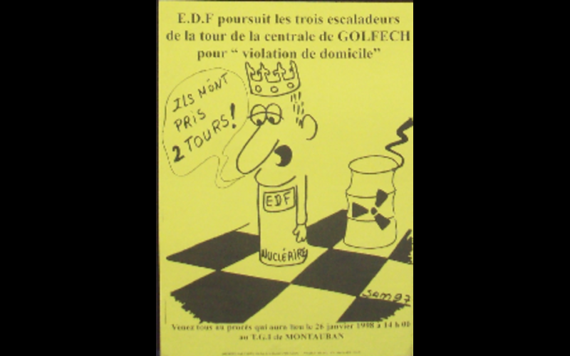 1998 (janvier) - Montauban, procès escaladeurs Tour de Golfech. F30x42, Toulouse, 1998