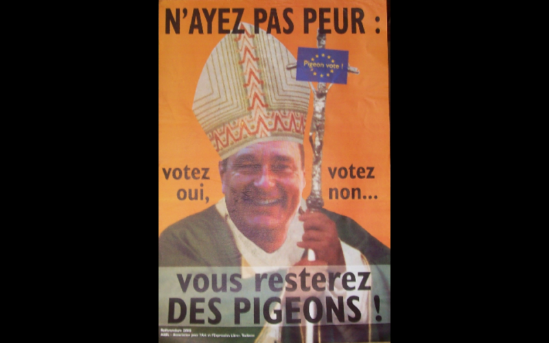 affiche Chirac référendum européen, AAEL, Toulouse, 2005