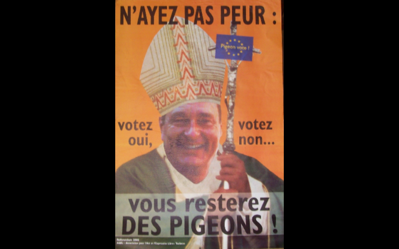 affiche Chirac référendum européen, AAEL, Toulouse, 2005 