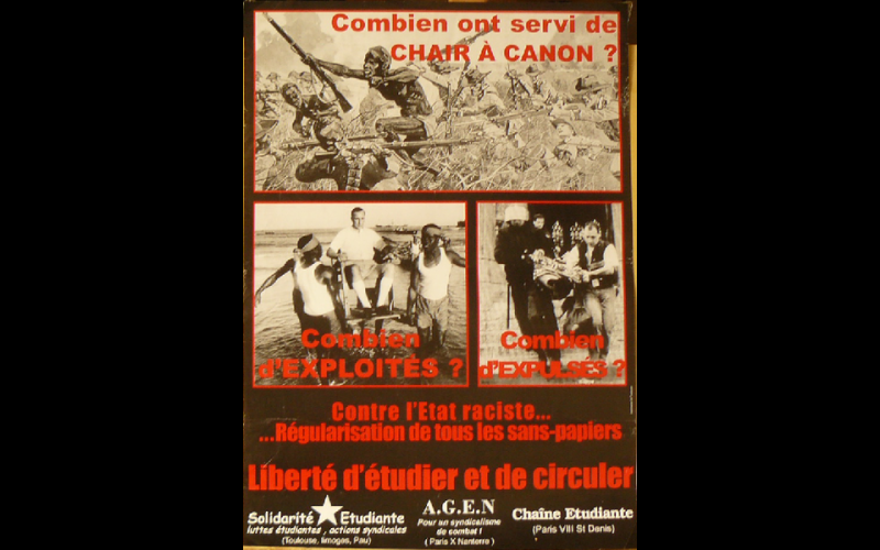 affiche sans-papiers, AGET, Toulouse, 2000