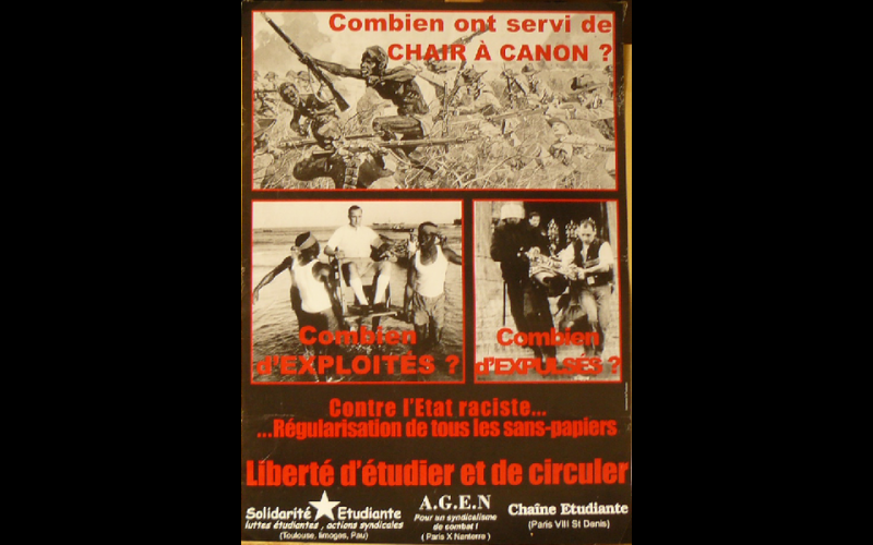 affiche sans-papiers, AGET, Toulouse, 2000 