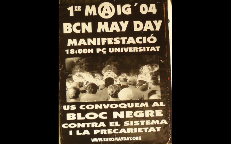 affiche manif 1er mai Barcelone, 2004