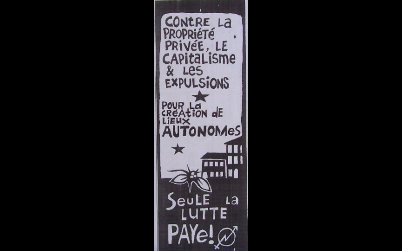 affiche pour la création de lieux autonomes 