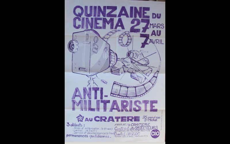 affiche quinzaine cinéma antimilitariste, Toulouse