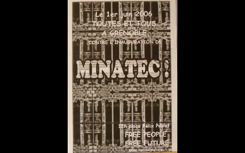 affiche manif contre Minatec, Grenoble, 2006 