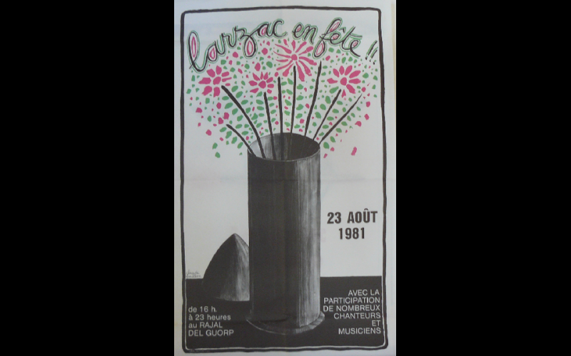 affiche fête Larzac, 1981 