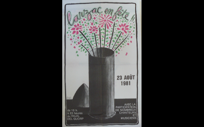 affiche fête Larzac, 1981