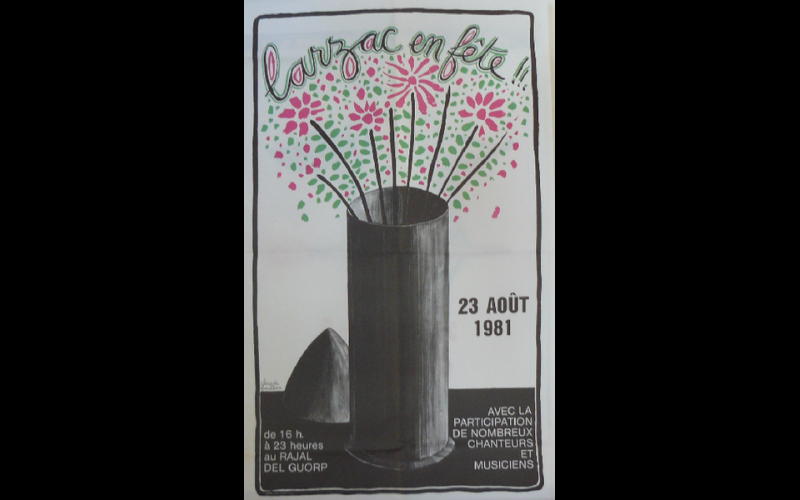 affiche fête Larzac, 1981 