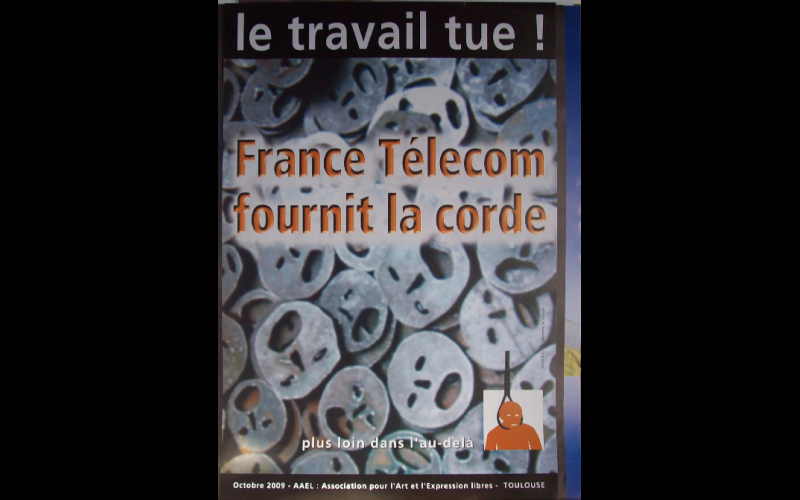 affiche le travail tue, AAEL, Toulouse, 2009