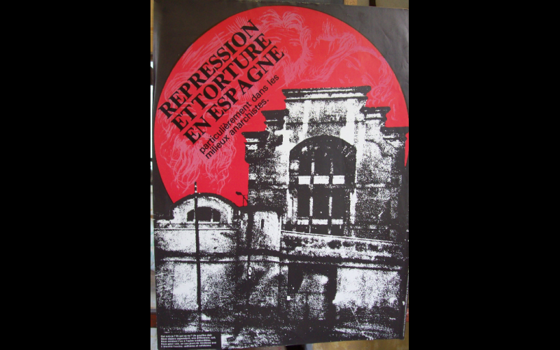 affiche répression anarchistes en Espagne