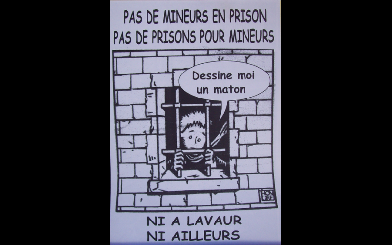 affiche contre prisons pour mineurs, Toulouse, 2006