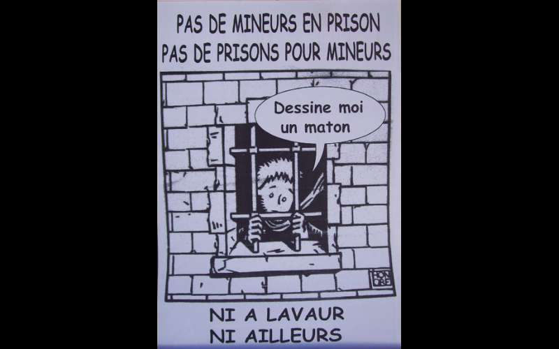 affiche contre prisons pour mineurs, Toulouse, 2006 