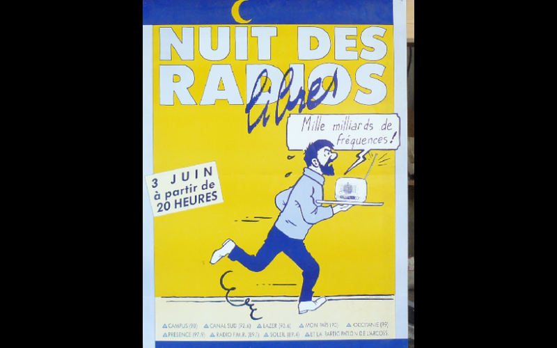 affiche nuit des radios libres, Toulouse 