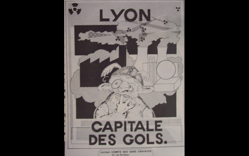 affiche Lyon capitale des gols comité des sans-cravates, 1989