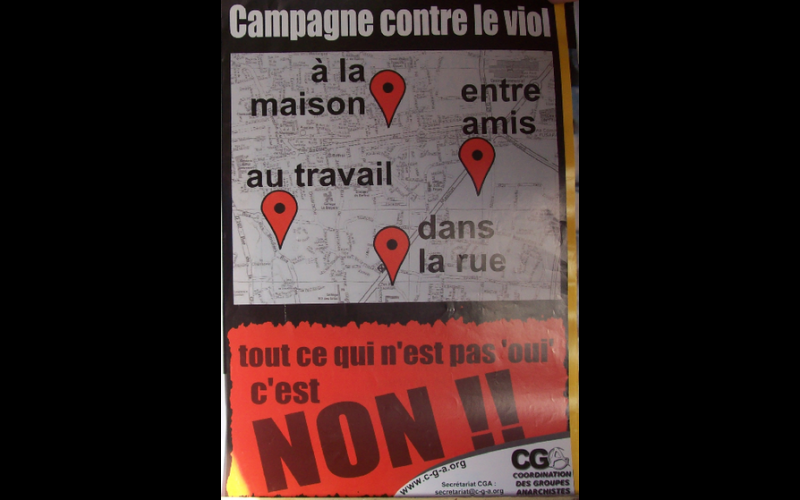 affiche contre le viol, CGA