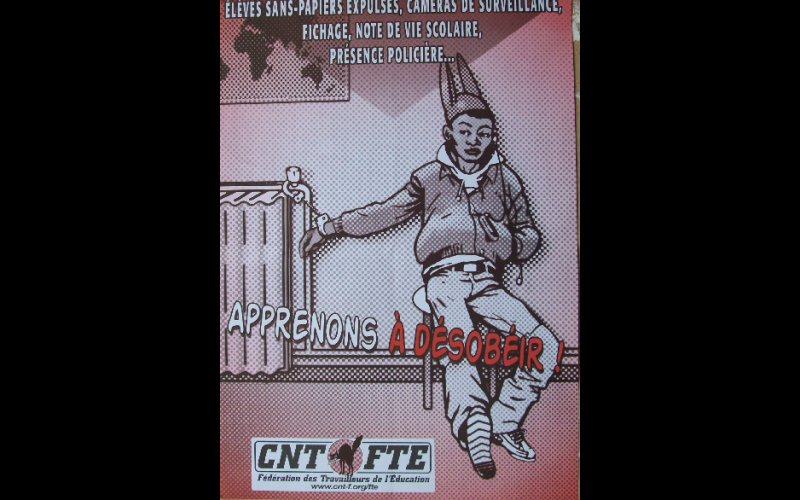affiche apprenons à désobéir, CNT