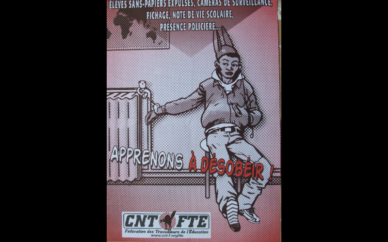 affiche apprenons à désobéir, CNT 