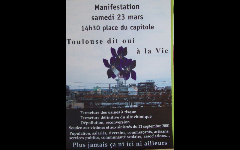 affiche manif AZF 2, Toulouse, mars 2002 