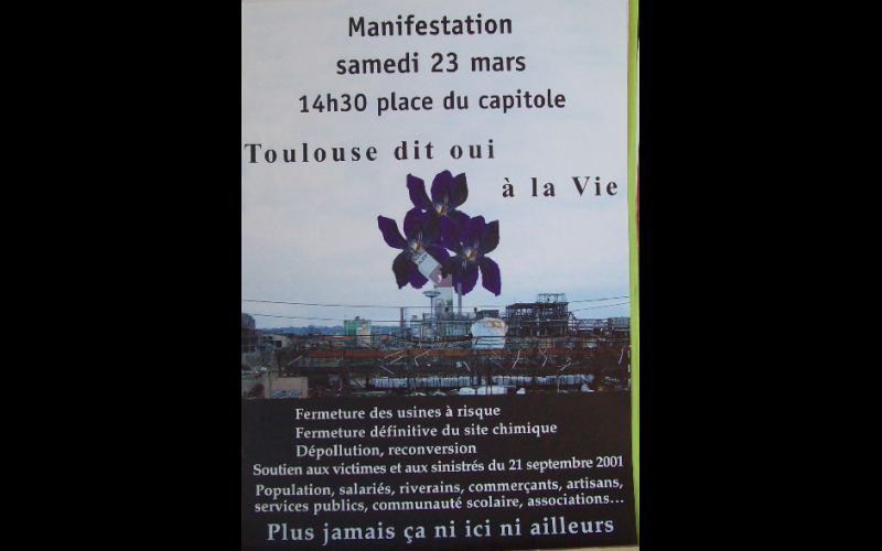 affiche manif AZF 2, Toulouse, mars 2002