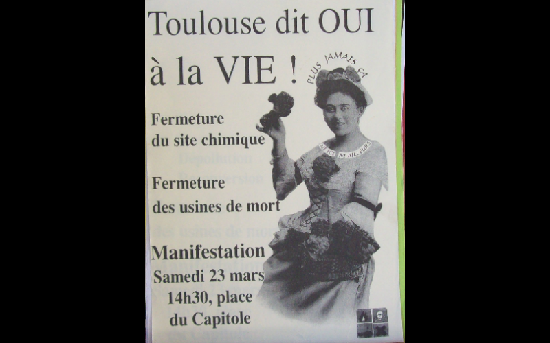 affiche manif AZF 1, Toulouse, mars 2002 