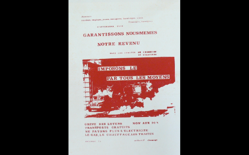 affiche grève des loyers, comité chômage