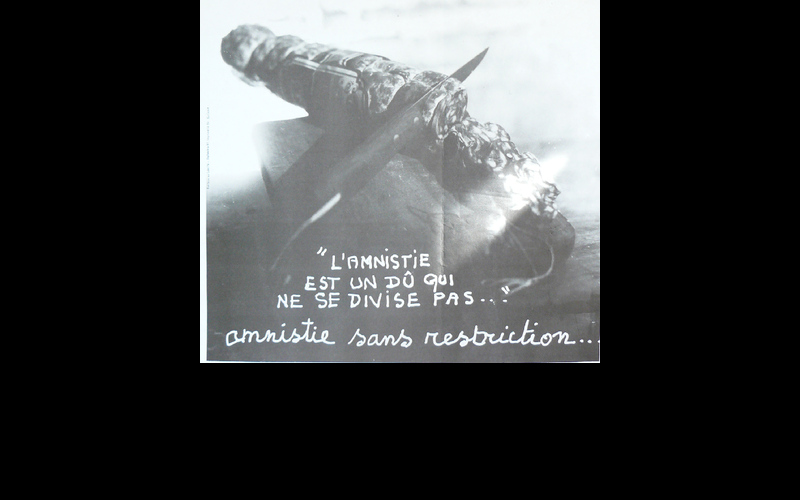 affiche amnistie sans restriction, 1981 