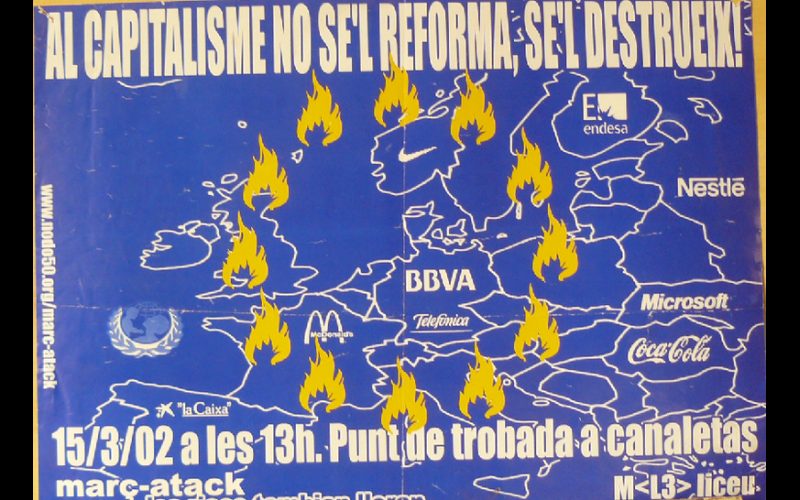 affiche manif anti-Europe, Espagne, 2002 