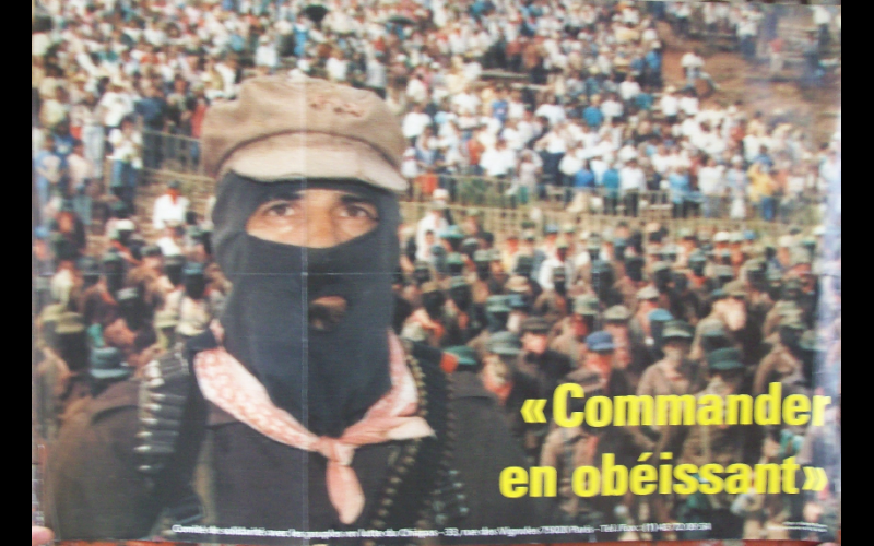 affiche Marcos, Comité Chiapas Paris 